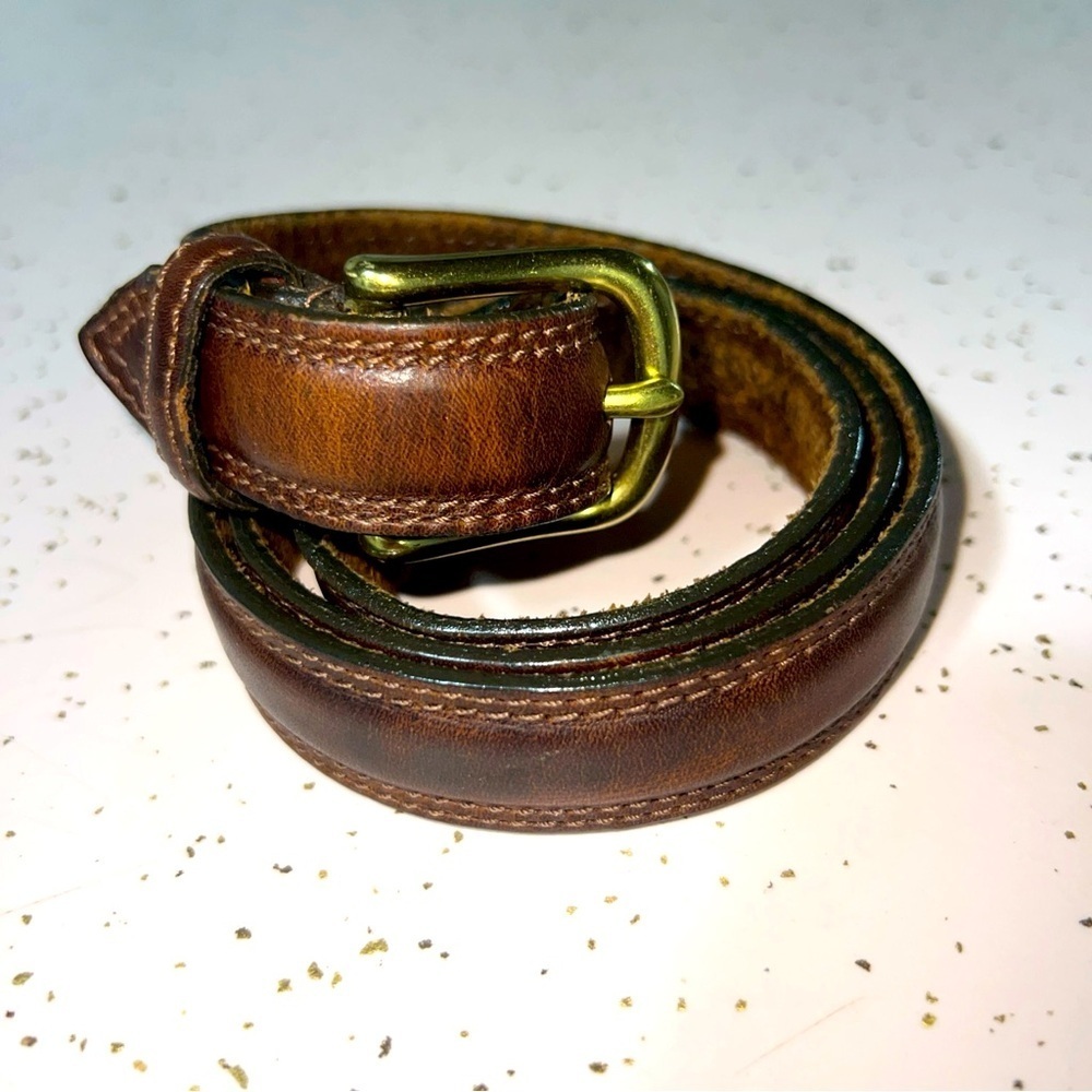 Dexter Distressed Brown Leather Men’s Belt